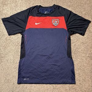 Nike USA Soccer Jersey Navy Blue 2010 Training Kit Men’s Small USMNT Dri Fit